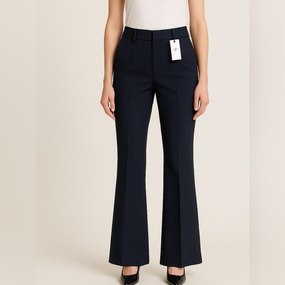 7 For All Mankind Women’s High-Waisted Front Pleat Trouser Pants – Size 8 – NWT